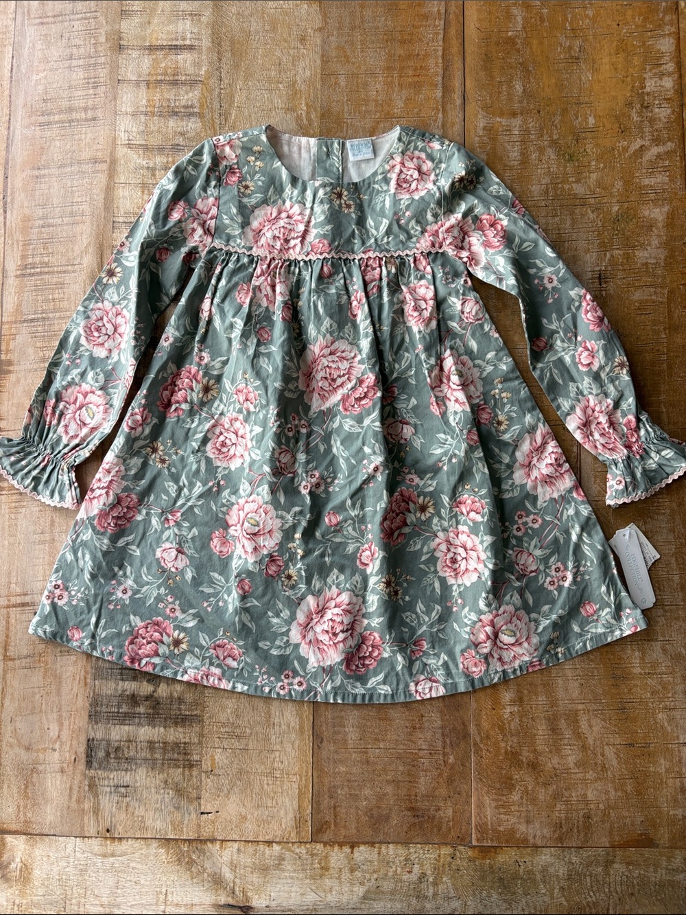 NWT Edgehill Collection Girls Floral Long-Sleeve Dress 4t
